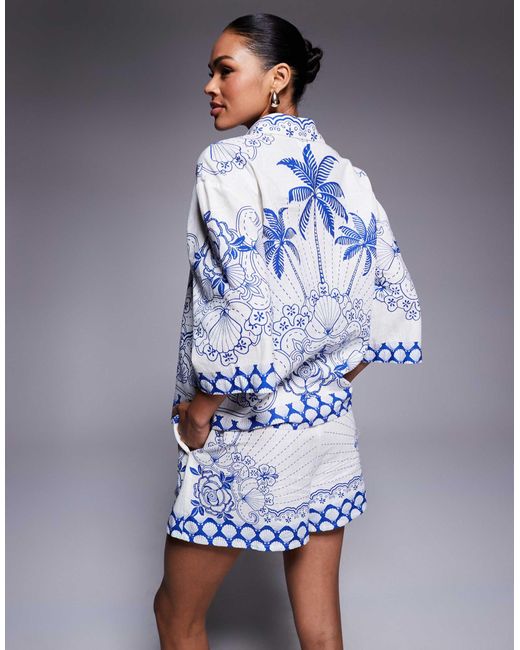 River Island Blue – kastige hemdbluse