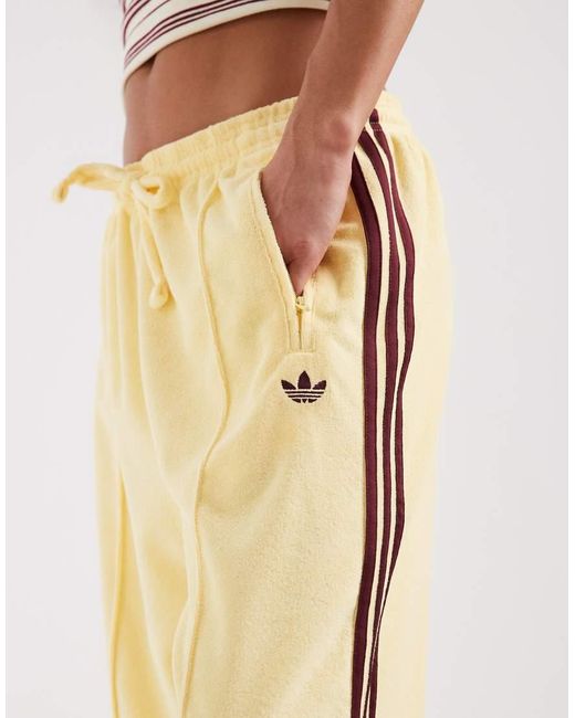 Adidas Originals Yellow Terry Towel Track Pants