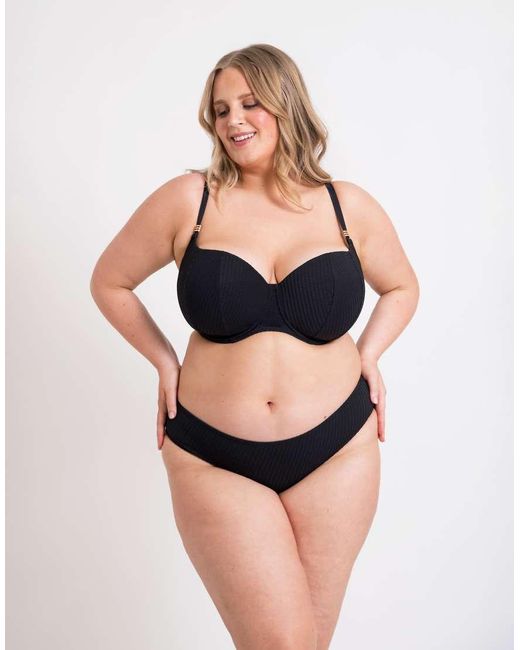 Curvy Kate Blue Jet Set Padded Balcony Fuller Bust Bikini Top