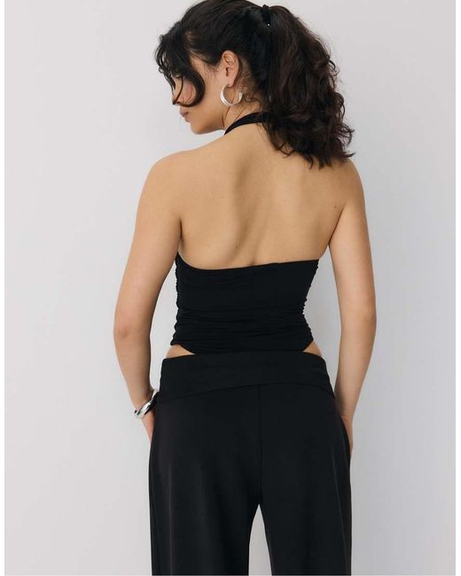 Stradivarius Blue Halterneck Bodysuit