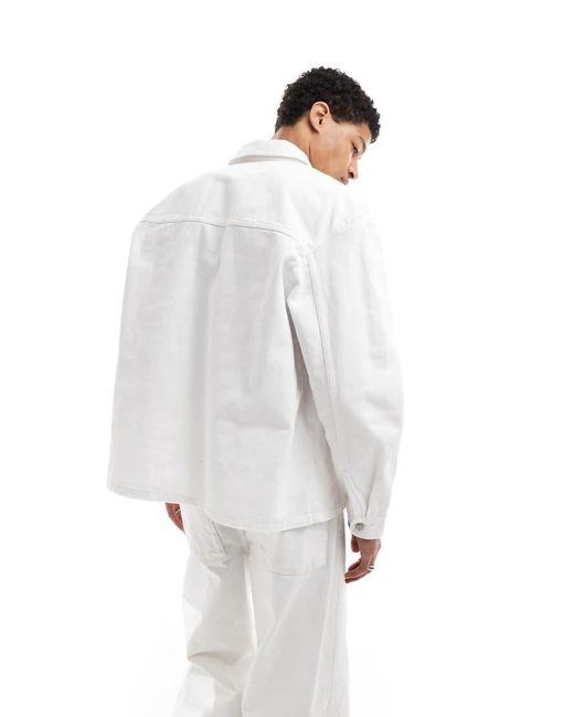 Camicia Squadrata Bianca di ASOS in White da Uomo