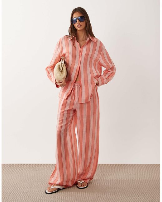 Mango Red – clay – oversize-hemdbluse