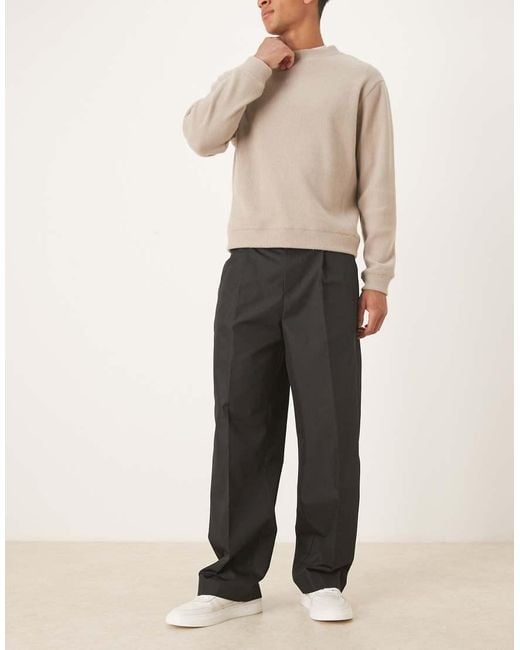 ASOS Black Tailored Wide Leg Pants for men