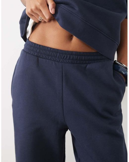 ASOS Blue Asos Design Tall Cuffed Brushback joggers