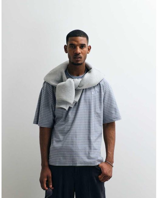 Carhartt Gray Dupree Stripe T-shirt for men