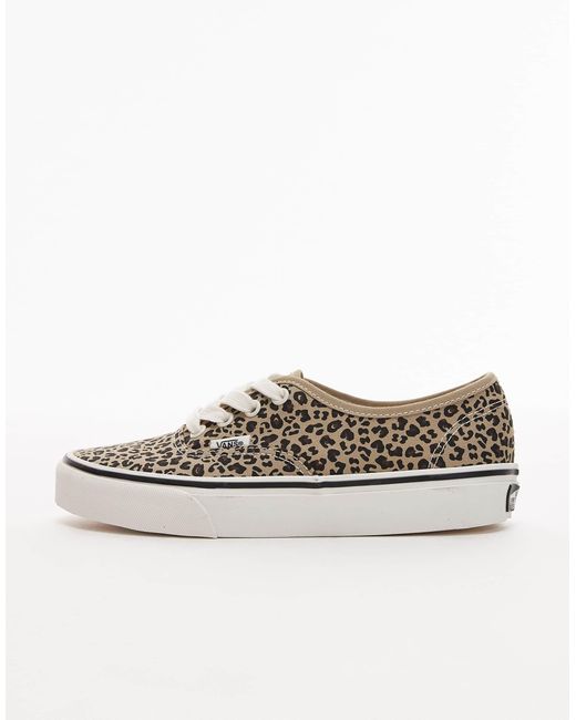 Authentic - baskets à imprimé léopard - noir Vans en coloris Black