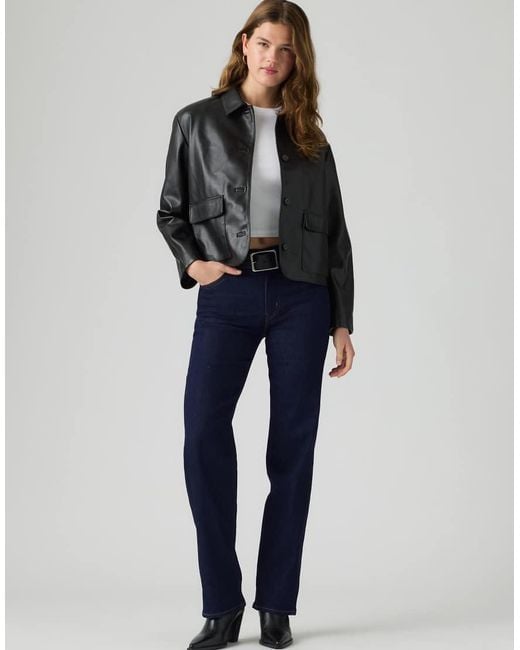 Levi's Blue 723 High Rise Straight Jeans