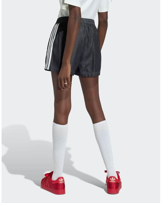 Adidas Originals White Summer Glow Denim Shorts