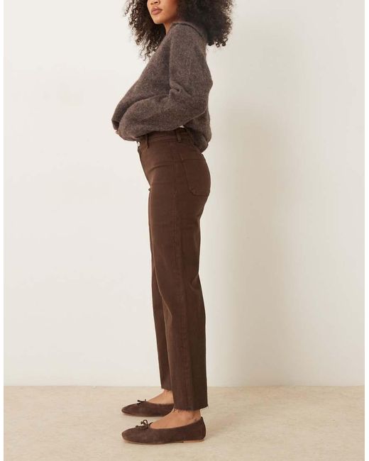 Vaqueros Marrones De Algodón Catherin De Mango de color Brown