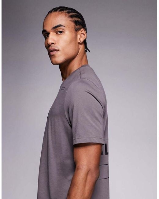 Adidas Originals Purple Adidas Training T-shirt With Back Print for men