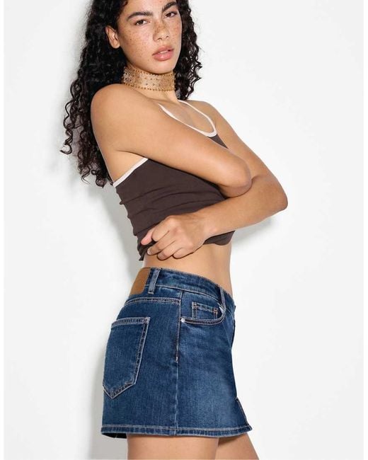 Stradivarius Blue Mini Crossover Skort