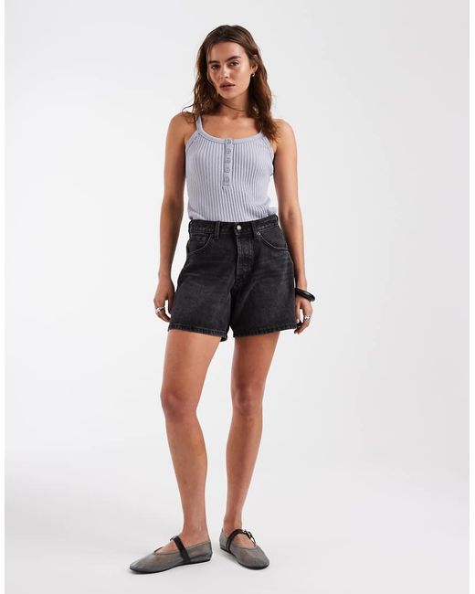 & Other Stories Gray Longline Ribbed Vest With Button Details