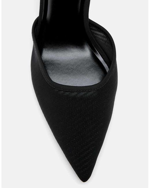 Stradivarius White Mesh High-Heel Shoes