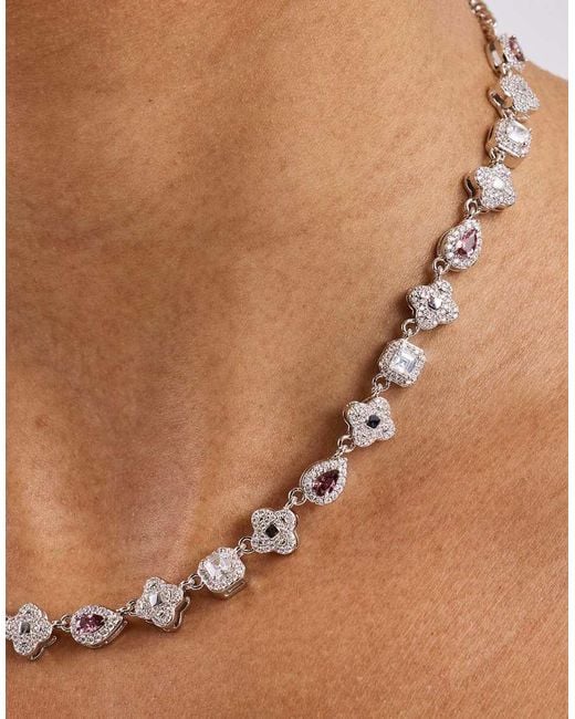 CERNUCCI Brown Iced Multi Gemstone Cuban Chain