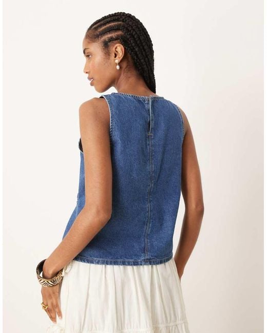 Top Senza Maniche di ASOS in Blue
