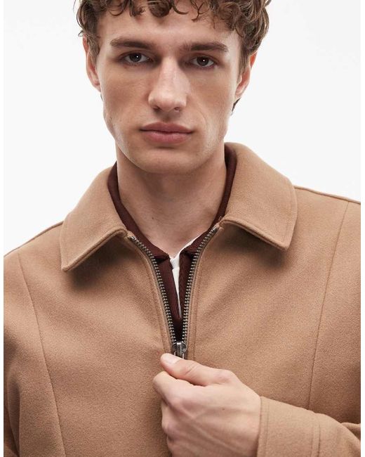 ASOS Natural Bomber Jacket for men