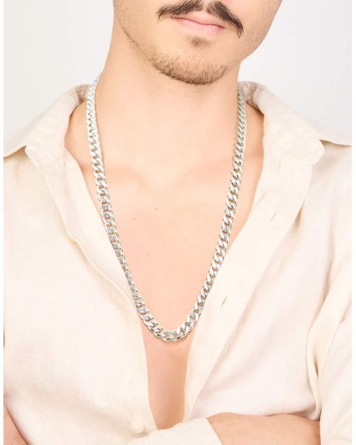 Lovisa White Waterproof Stainless Steel Small Miami Cuban Necklace for men