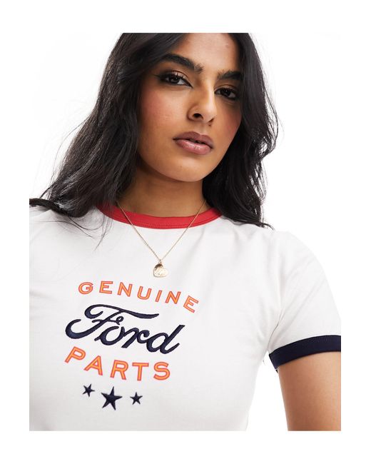 Cotton On Cotton On Longline Vintage Ford Graphic T-shirt-white