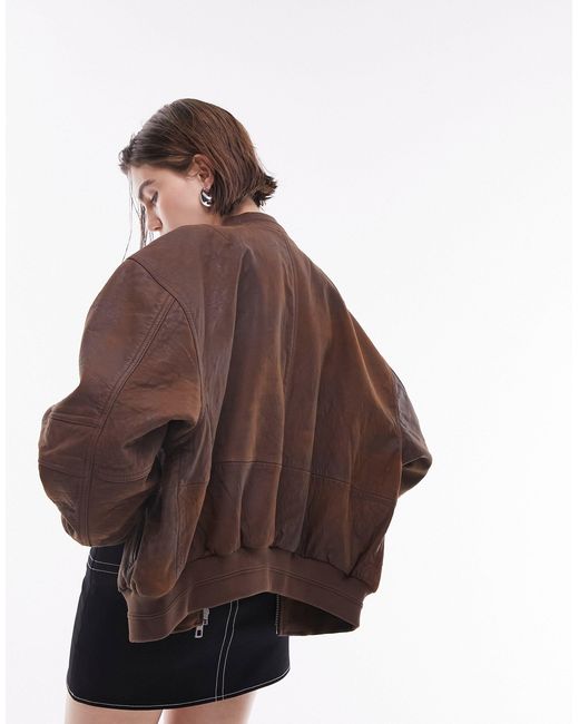 Premium - giacca bomber di TOPSHOP in Brown