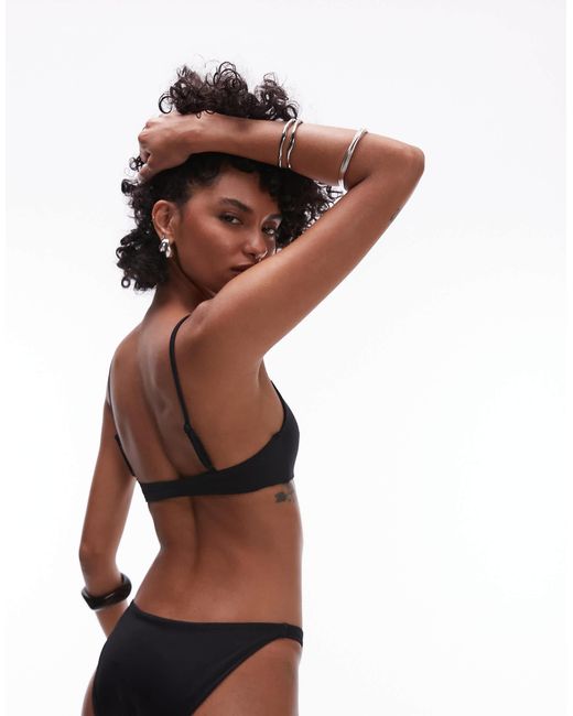 ARKET Black Mix & Match Triangle Bikini Top