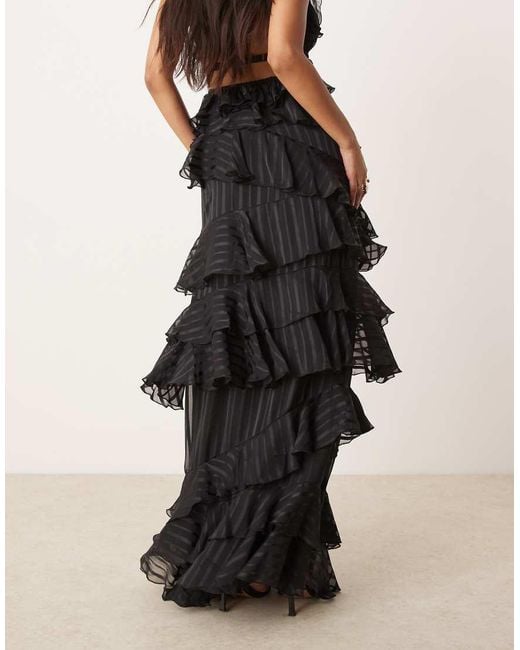 ASOS Natural Occasion Ruffle Maxi Skirt Co-Ord