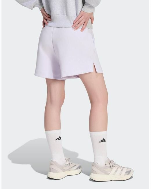 Adidas Originals White Soft Lux Loose Shorts