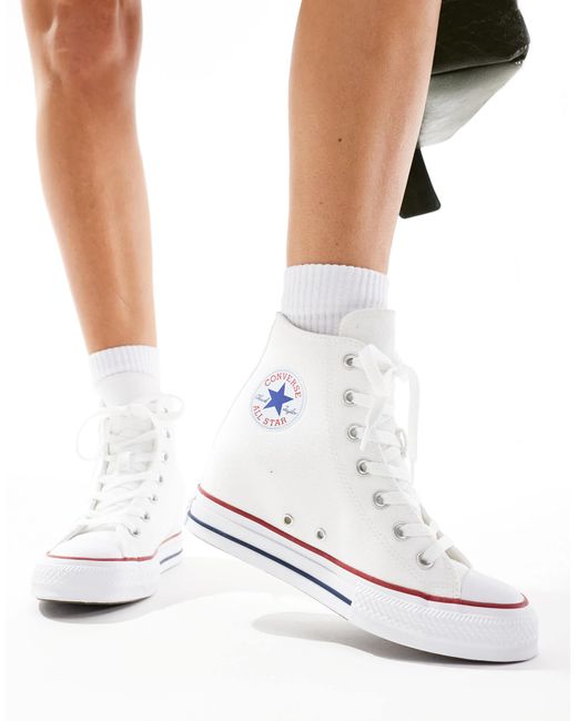 Converse White Chuck Taylor All Star Wedge Trainers