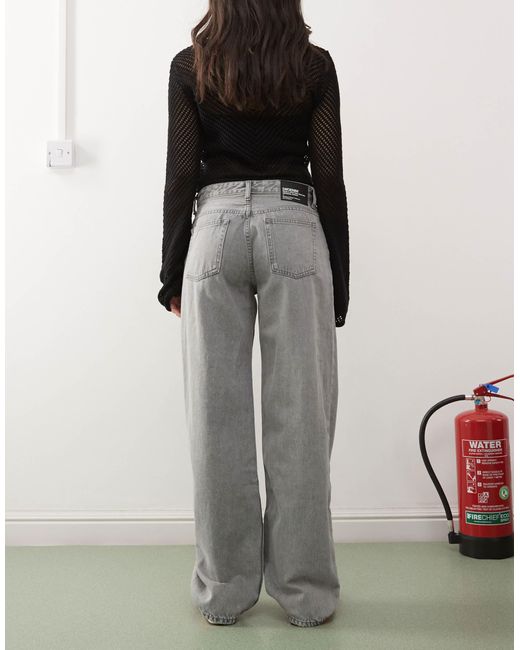 Hill - jean décontracté coupe droite ample à taille basse - cendré délavé Dr. Denim en coloris Gray