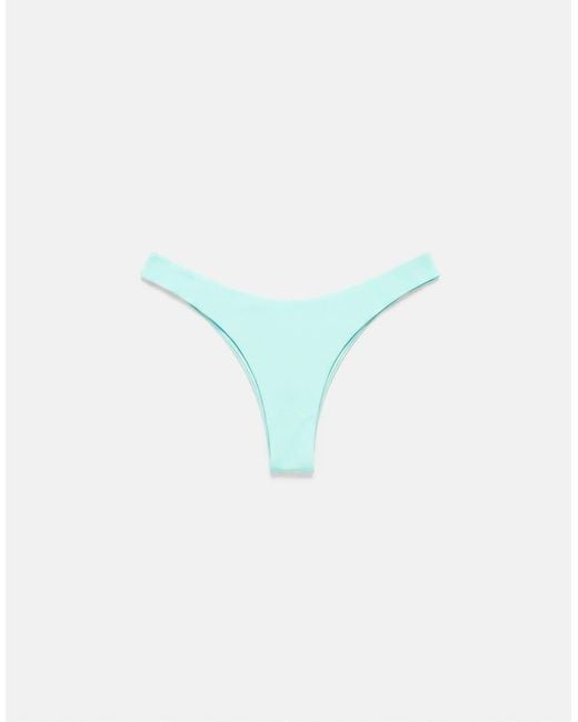 Pull&Bear Blue Brazilian Bikini Bottoms