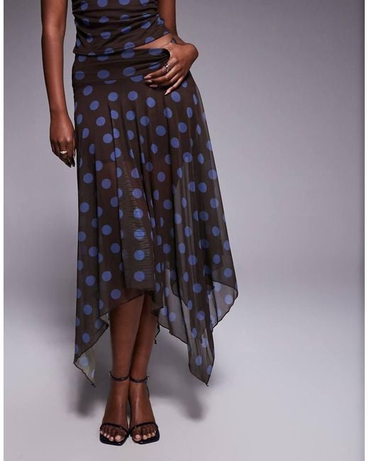 Kaiia Multicolor Exclusive Double Layered Slinky Mesh Fairy Hem Maxi Skirt Co-Ord