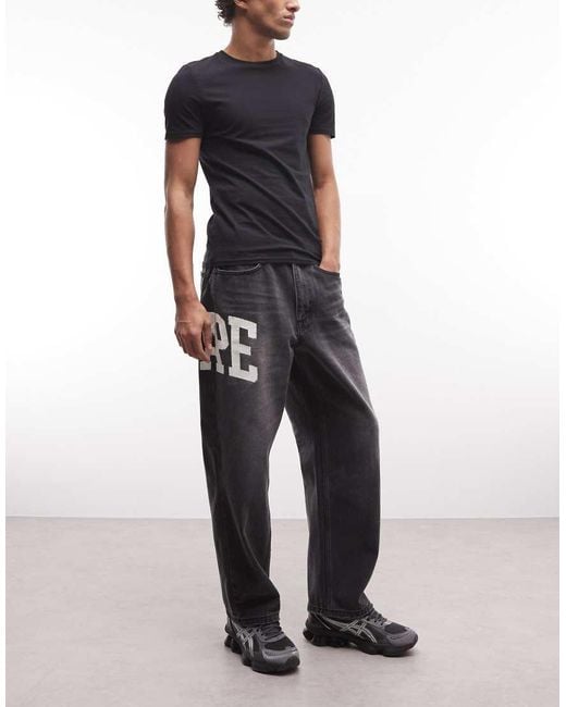 Aape By A Bathing Ape Blue Aape By A Bathing Ape Loose Fit Denim Jeans for men