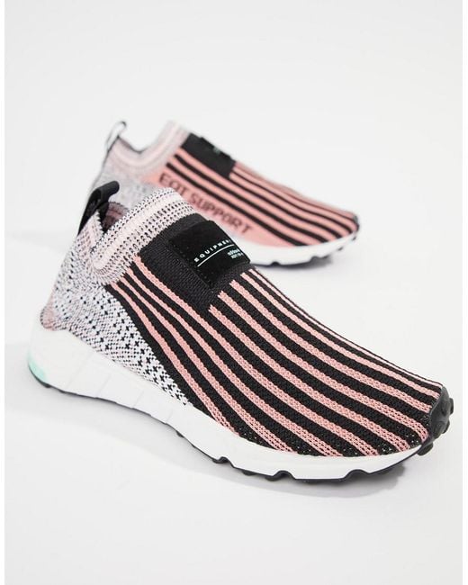 adidas Originals Eqt Support Sock 1/3 Trainers In Black And Pink | Lyst  Australia