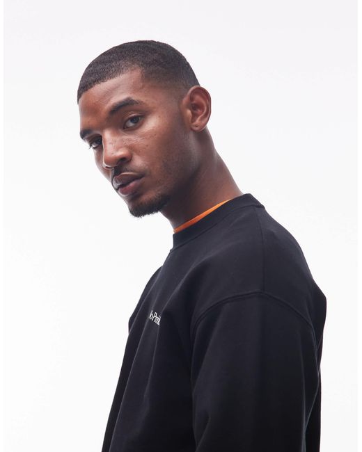 No Problemo Blue Mini Logo Cotton Sweatshirt for men