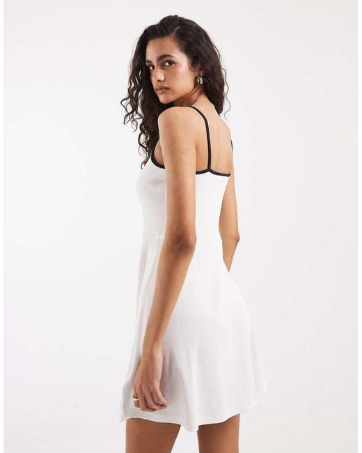 Tommy Hilfiger White Badge Logo Mini Strappy Dress