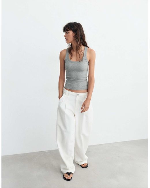 Pull&Bear White – basic-tanktop