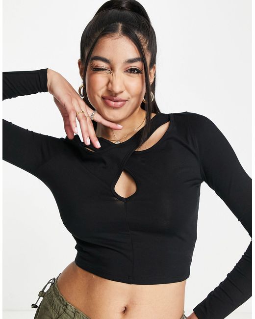 Miss Selfridge Cut Out Top in White | Lyst