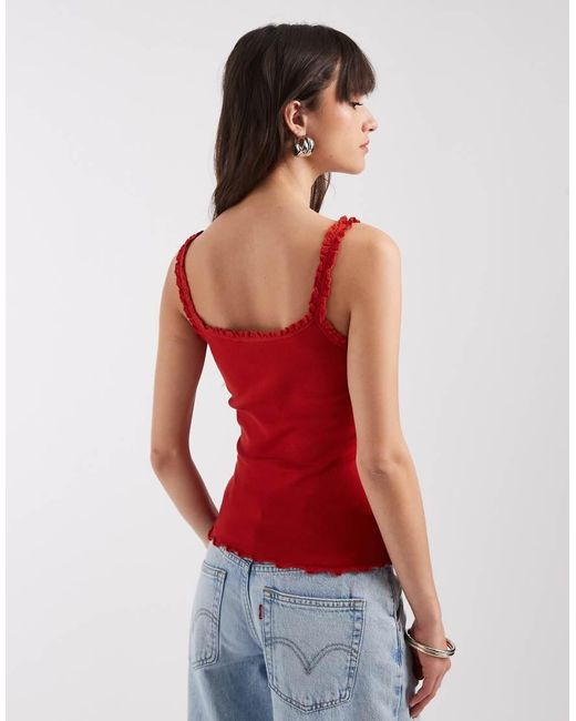 ASOS Red Trim Detail Cami