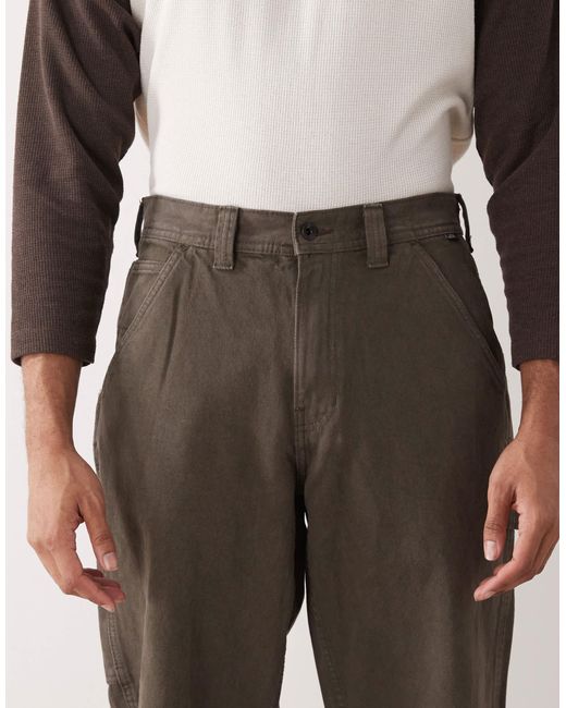 Vans – drill chore – loose fit carpenter-hose in Natural für Herren