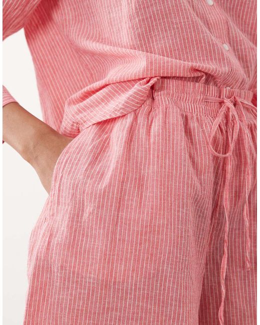 Jdy Pink Linen Blend Shorts