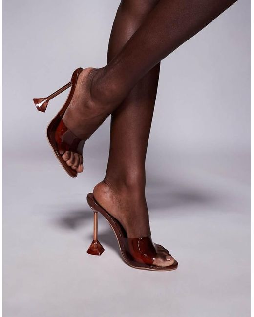 SIMMI Purple Simmi London Jazzy Perspex High Heeled Sandal