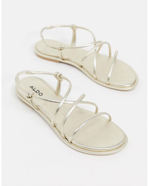 aldo gold strappy sandals