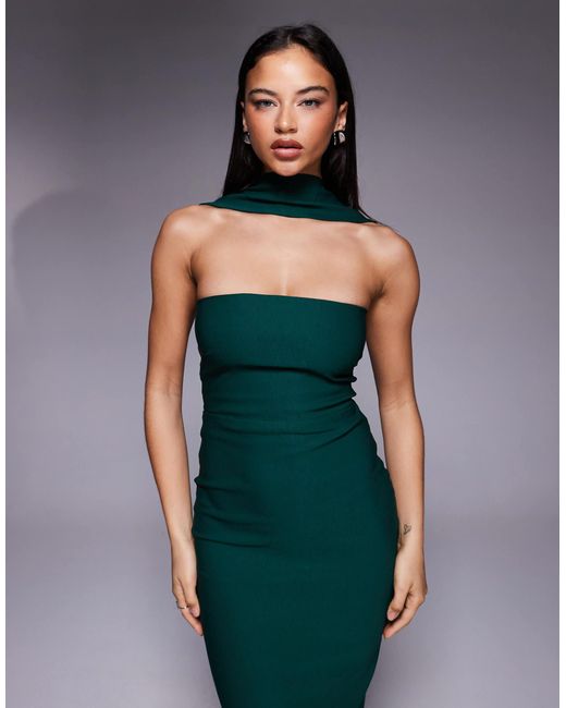 green emerald velvet dress Emerald Green Maxi Dress M