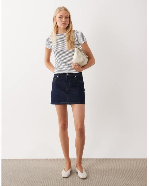 Mango Gray Short Sleeve Knitted Top