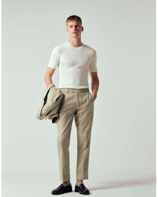 ASOS White Essential Muscle-Fit Fine-Rib Knit Crew-Neck for men