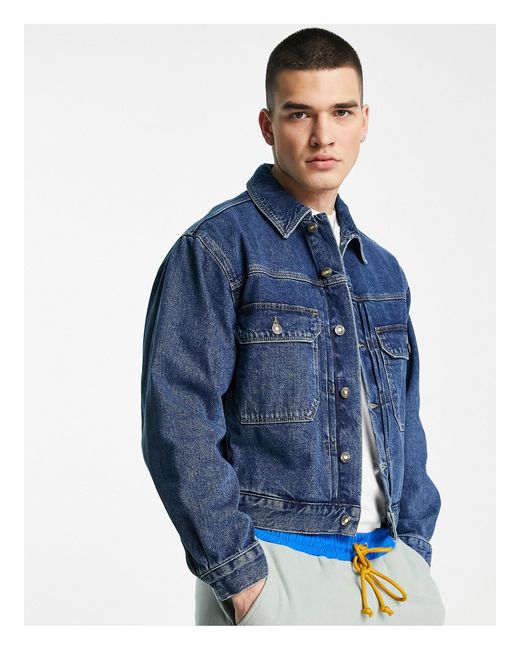 ASOS 90's Denim Jacket in Blue for Men - Lyst