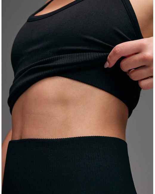 4505 Black Sculpting Seamless Vest With Inner Bra And Adjustable Straps