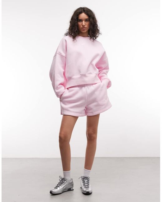 Nike Pink Phoenix Fleece Shorts