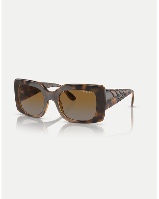 Vogue Natural Eyewear Vo5481S Rectangle Polarised Sunglasses With Lens