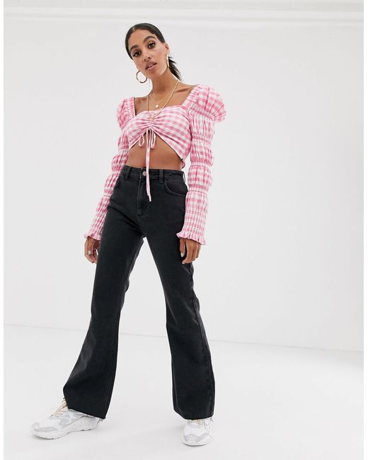 washed black flare jeans