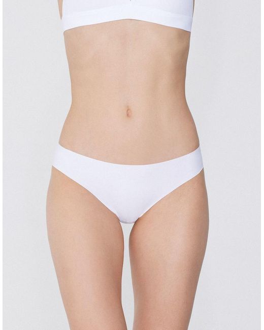Tezenis White Laser-Cut Microfibre Knickers